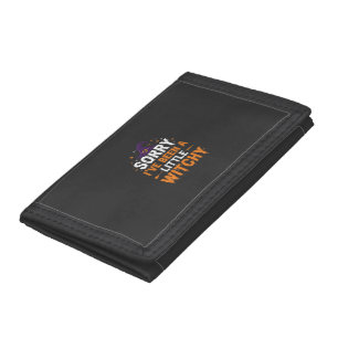 Funny Halloween Little Witchy Quote Design Tri-fold Wallet