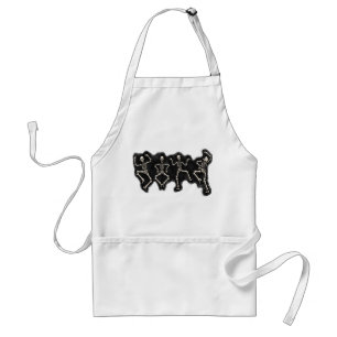Funny Halloween Lover Dance with the Skeleton Adult Apron