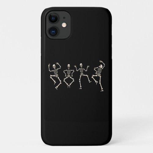 Funny Halloween Lover Dance with the Skeleton iPhone 11 Case