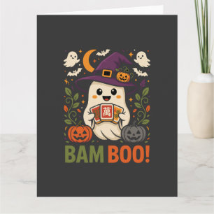 Funny Halloween Mahjong Bam Boo Ghost Spooky Card