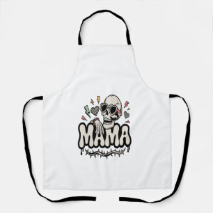 Funny Halloween Mama Cool Skull Apron