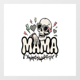 Funny Halloween Mama Cool Skull Floor Decals
