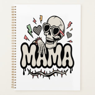 Funny Halloween Mama Cool Skull Planner