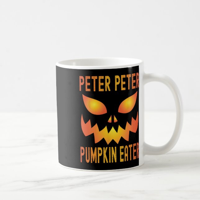 Funny Halloween Matching Costume Peter Pumpkin Eat Coffee Mug (Right)