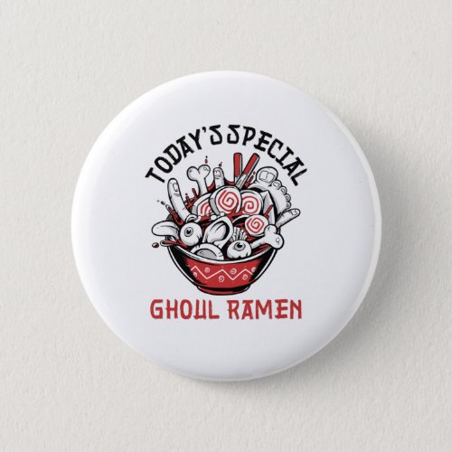 Funny Halloween Menu Ghoul Ramen Button