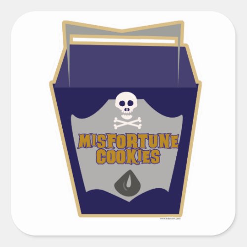 Funny Halloween Misfortune Cookies Square Sticker