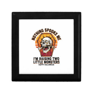 Funny Halloween Mom Shirt for Parents of Two Wild  Gift Box