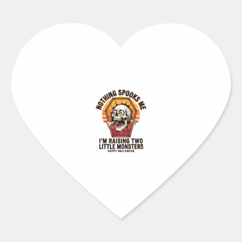 Funny Halloween Mom Shirt for Parents of Two Wild  Heart Sticker