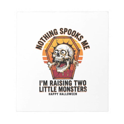 Funny Halloween Mom Shirt for Parents of Two Wild  Notepad