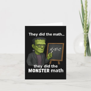 Funny Halloween Monster Math Pun, Teacher Humor Card