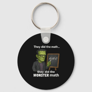 Funny Halloween Monster Math Pun, Teacher Humor Keychain