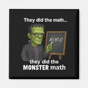Funny Halloween Monster Math Pun, Teacher Humor Magnet