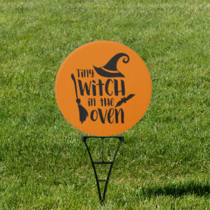 Funny Halloween Month baby shower witch Sign