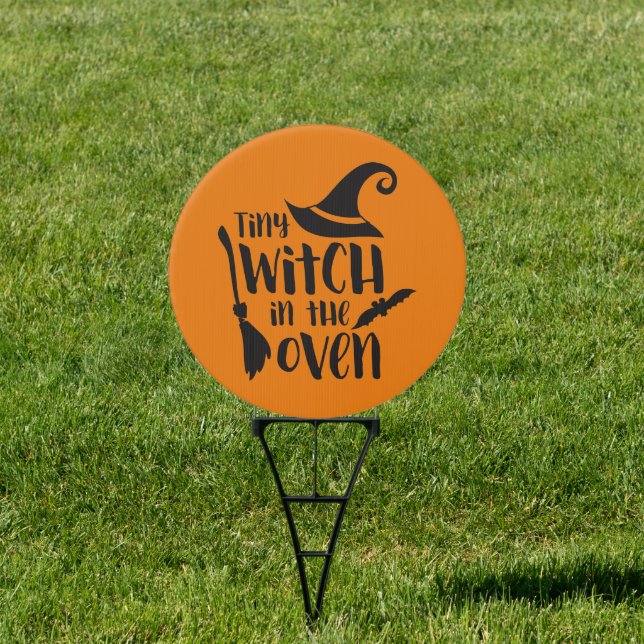 Funny Halloween Month baby shower witch Sign (Insitu)
