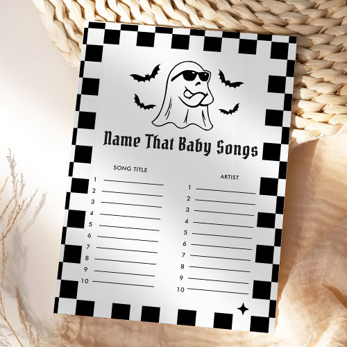  Funny Halloween Name That Baby Songs Game Card