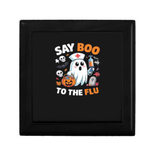 Funny Halloween Nurse Ghost T-Shirt – “Say Boo to Gift Box