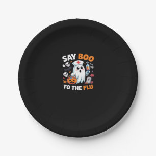Funny Halloween Nurse Ghost T-Shirt � �Say Boo to Paper Plates