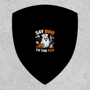 Funny Halloween Nurse Ghost T-Shirt � �Say Boo to Patch