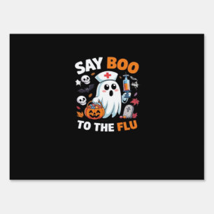 Funny Halloween Nurse Ghost T-Shirt � �Say Boo to Sign