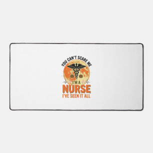 Funny Halloween Nurse Vintage Medical Design_1 Desk Mat