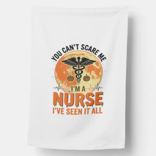 Funny Halloween Nurse Vintage Medical Design_1 House Flag
