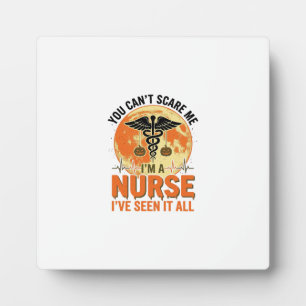Funny Halloween Nurse Vintage Medical Design_1 Plaque
