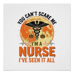 Funny Halloween Nurse Vintage Medical Design_1 Poster