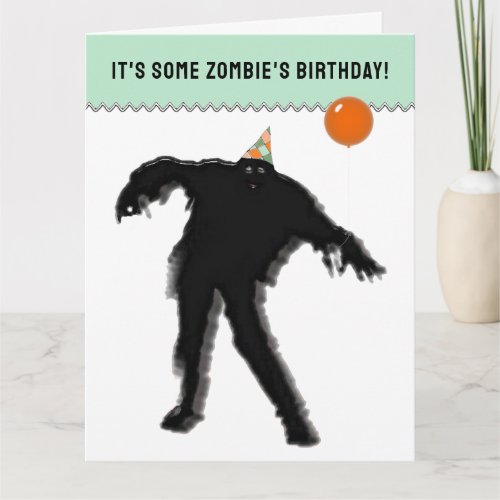 Funny Halloween October Birthday Card