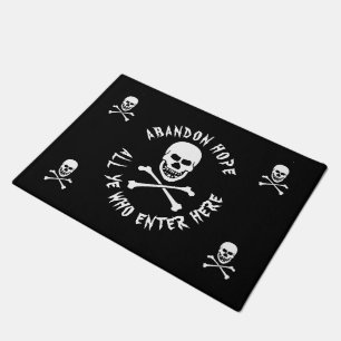 Funny Halloween Party Dante's Inferno Skull Doormat