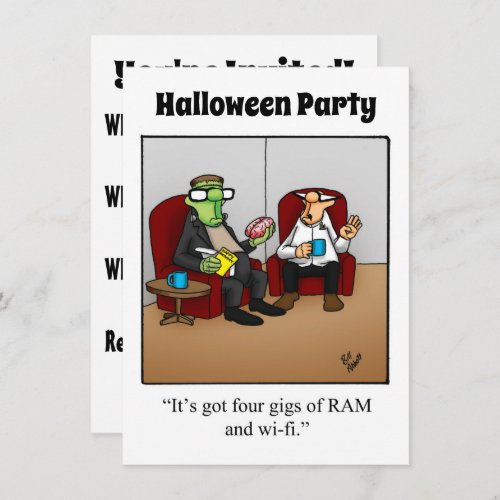 Funny Halloween Party Invitation