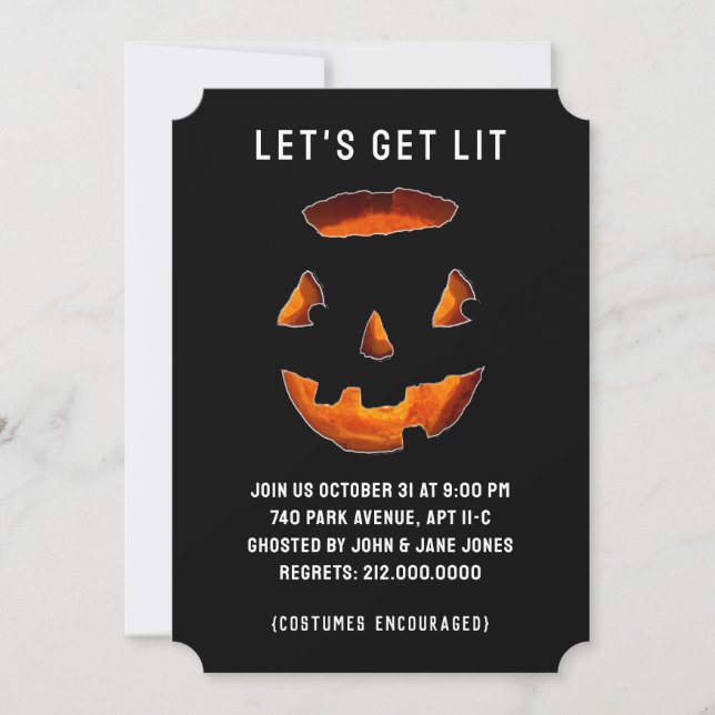 Funny Halloween Party Invitations (Front)
