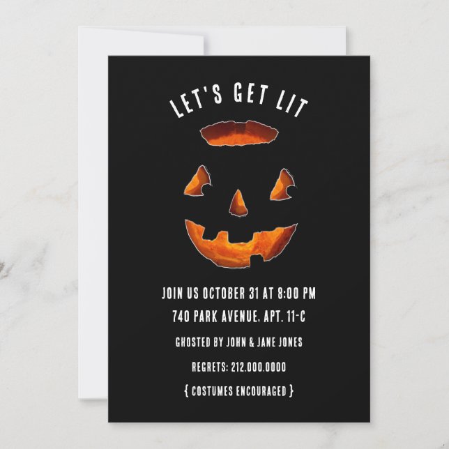 Funny Halloween Party Invitations (Front)