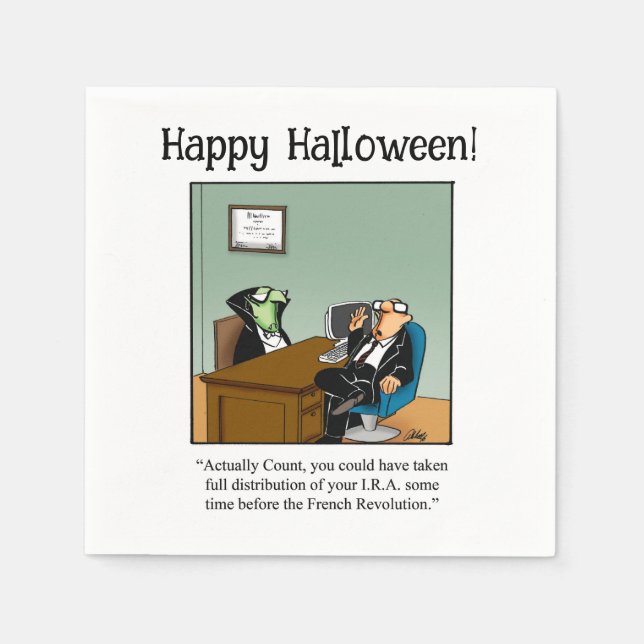 Funny Halloween Party Napkins (Front)
