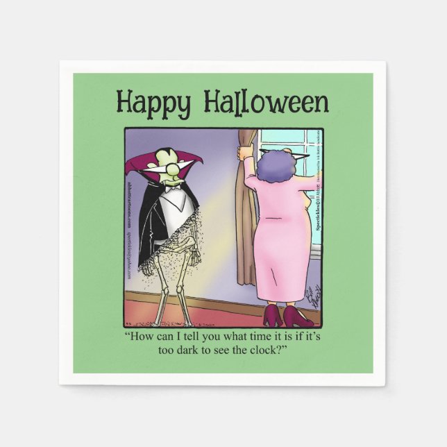 Funny Halloween Party Napkins (Front)