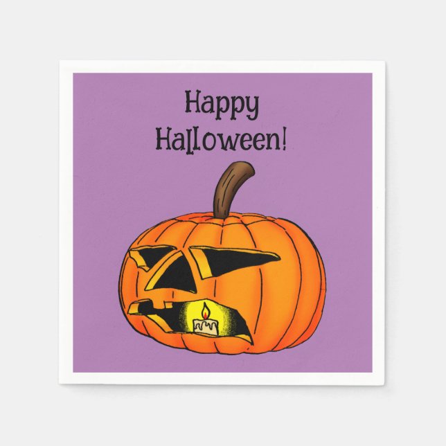 Funny Halloween Party Napkins (Front)