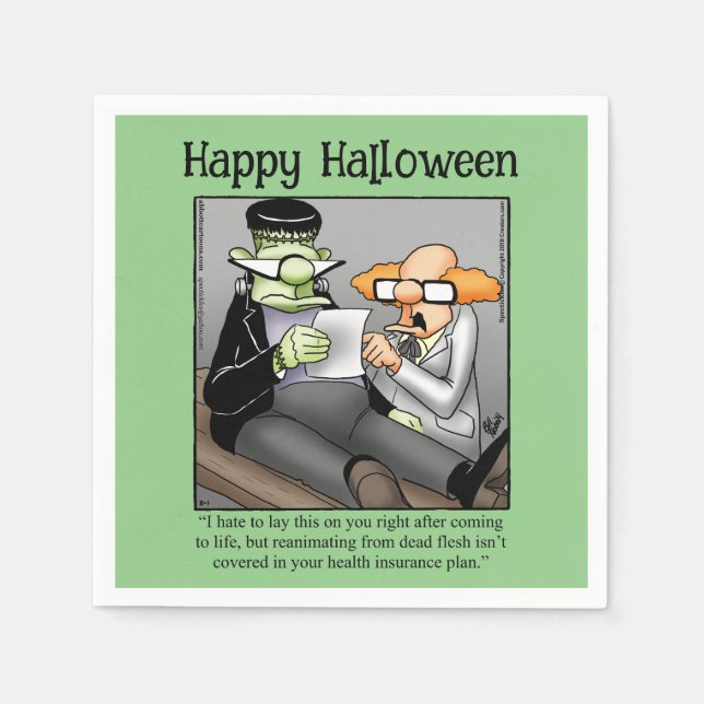Funny Halloween Party Napkins (Front)