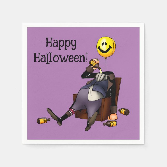 Funny Halloween Party Napkins (Front)
