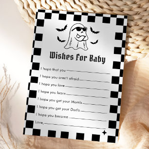 Funny Halloween Party Wishes for Baby Game Card