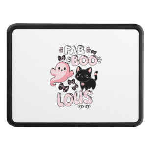 Funny Halloween Pink Ghost Spooktacular Cat Fab BO Hitch Cover