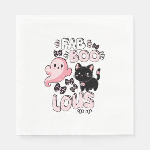 Funny Halloween Pink Ghost Spooktacular Cat Fab BO Napkins