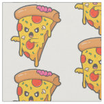 funny halloween pizza monster zombie fabric