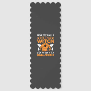 Funny Halloween Postal Worker Witch Cat Graphic Bookmarks