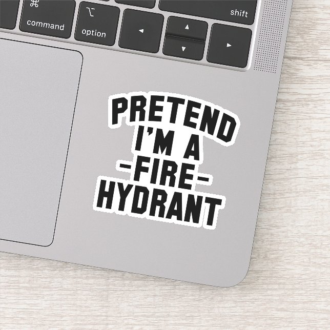 Funny Halloween Pretend I'm A Fire Hydrant  Sticker (Detail)