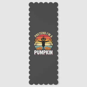 Funny Halloween Pretend Im a Pumpkin Retro Design Bookmarks