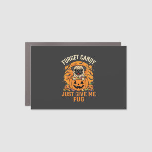 Funny Halloween Pug Candy Design_1 Car Magnet