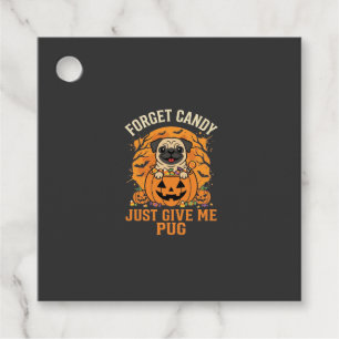 Funny Halloween Pug Candy Design_1 Favor Tags