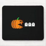Funny Halloween Pumpkin Eating Ghost  Mouse Pad
