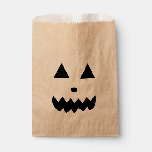 Funny Halloween Pumpkin Face Favor Bag