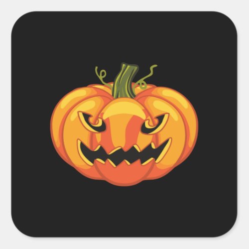 Funny Halloween pumpkin gift idea Square Sticker