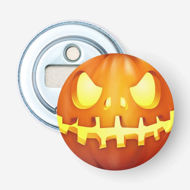 Funny Halloween Pumpkin Glowing Jack o lantern Bottle Opener (Front)